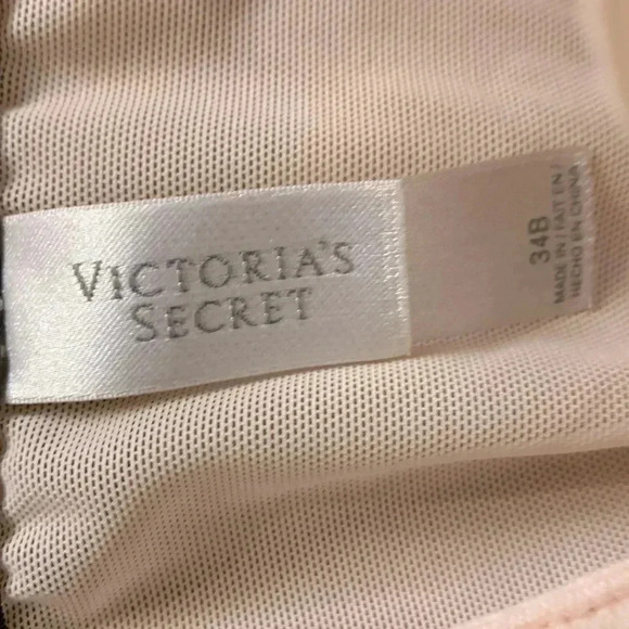 Victoria’s  Secret Pale Pink Boned Corset, Faux Front Lace Up, Side Zipper 34B - Picture 7 of 13